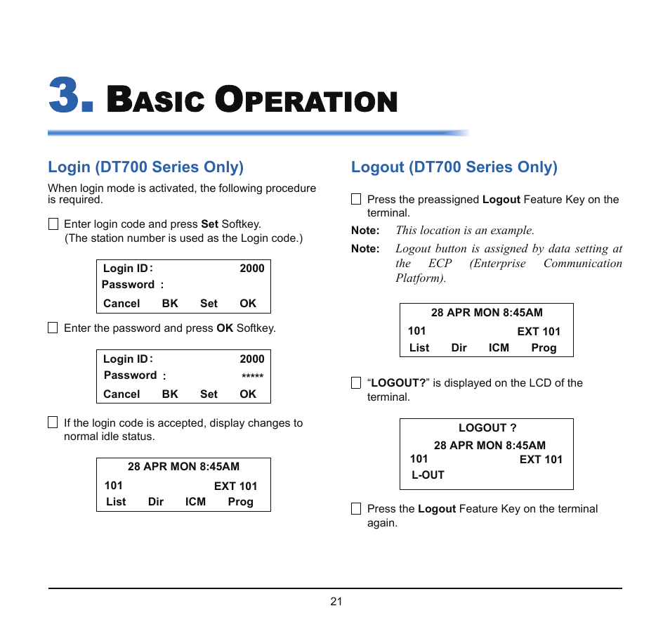 Asic, Peration | NEC SV8100 User Manual | Page 27 / 69