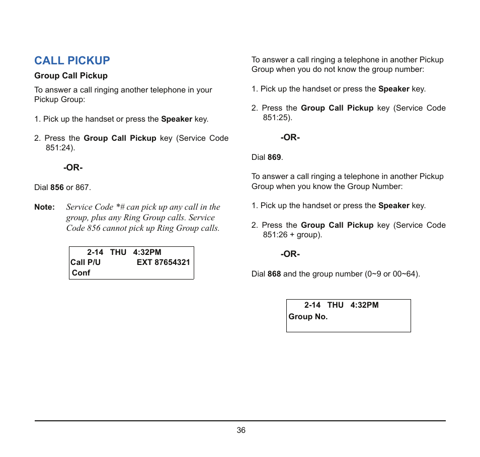Call pickup | NEC SV8100 User Manual | Page 42 / 69