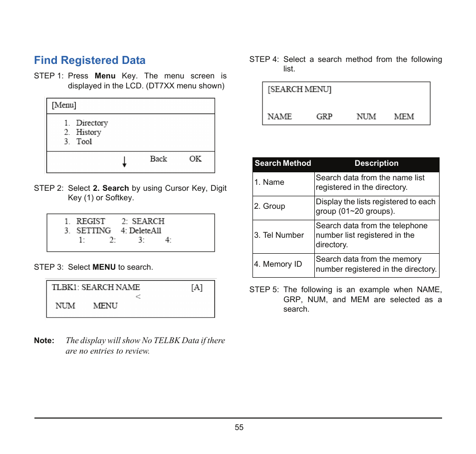 Find registered data | NEC SV8100 User Manual | Page 61 / 69