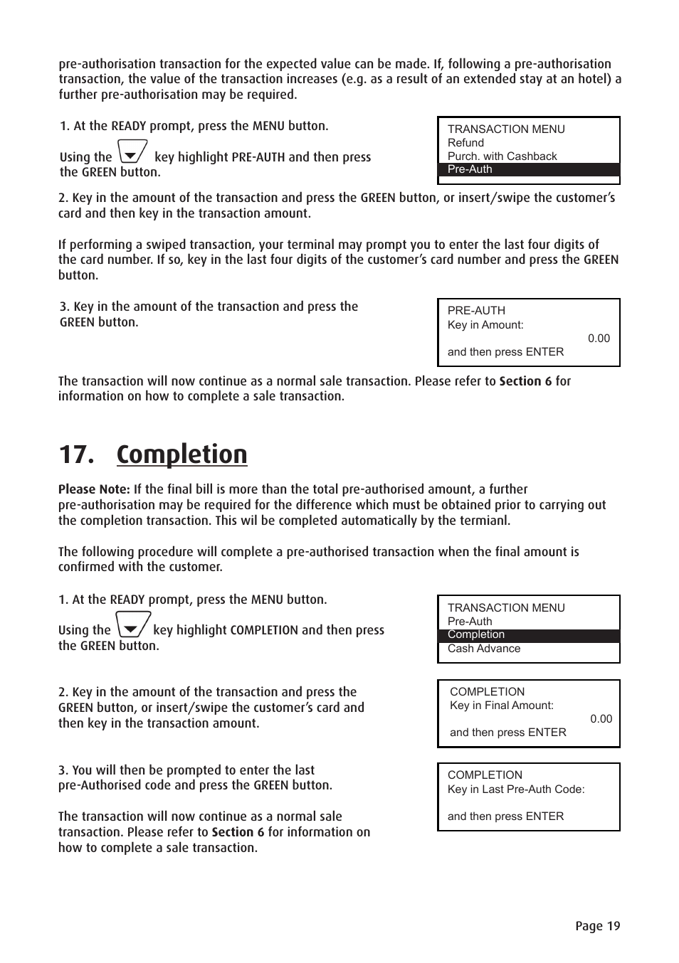 Completion | Ingenico ict220 User Manual | Page 20 / 34