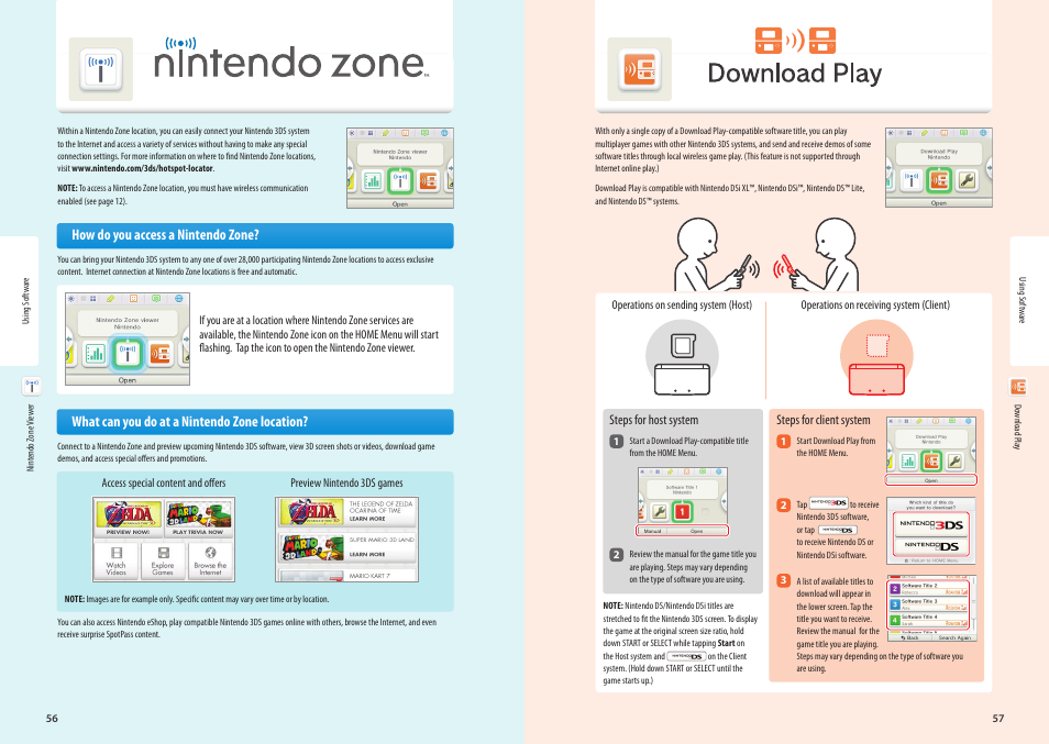 Nintendo zone, Download play | Nintendo 3DS User Manual | Page 30 / 52