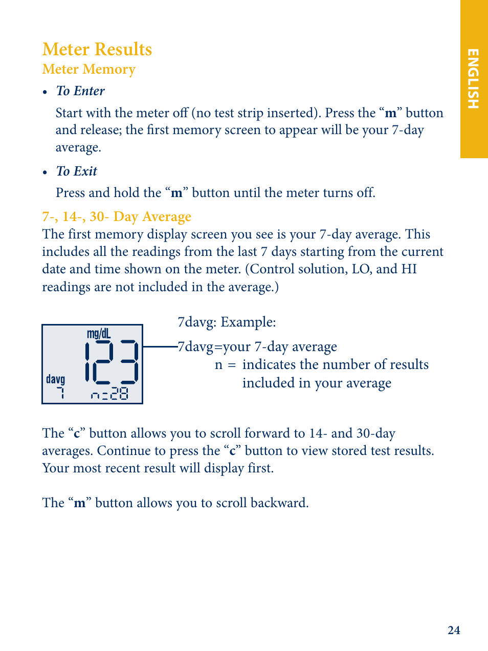 Meter results | Abbott Freestyle Lite User Manual | Page 26 / 72