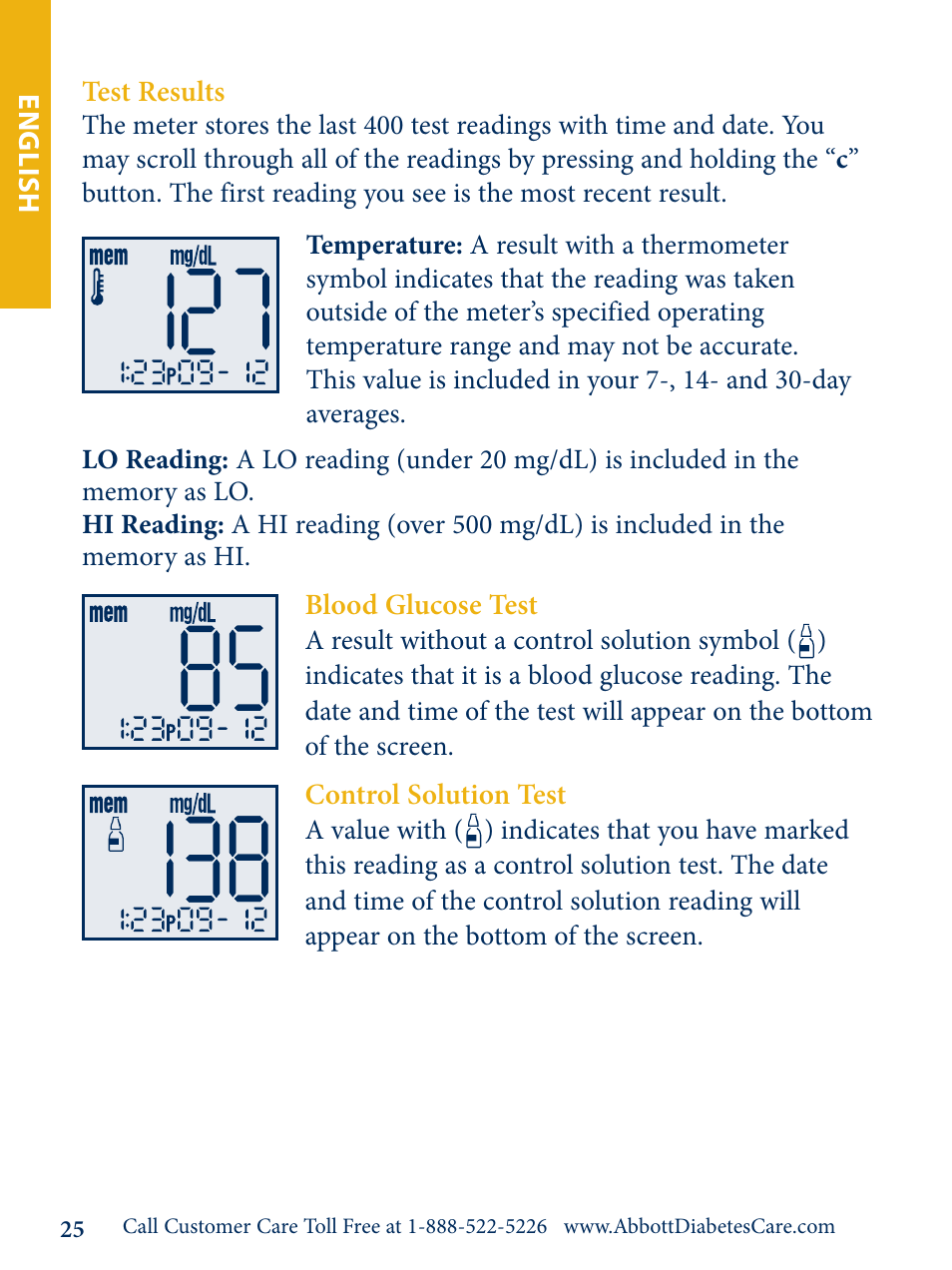 Abbott Freestyle Lite User Manual | Page 27 / 72