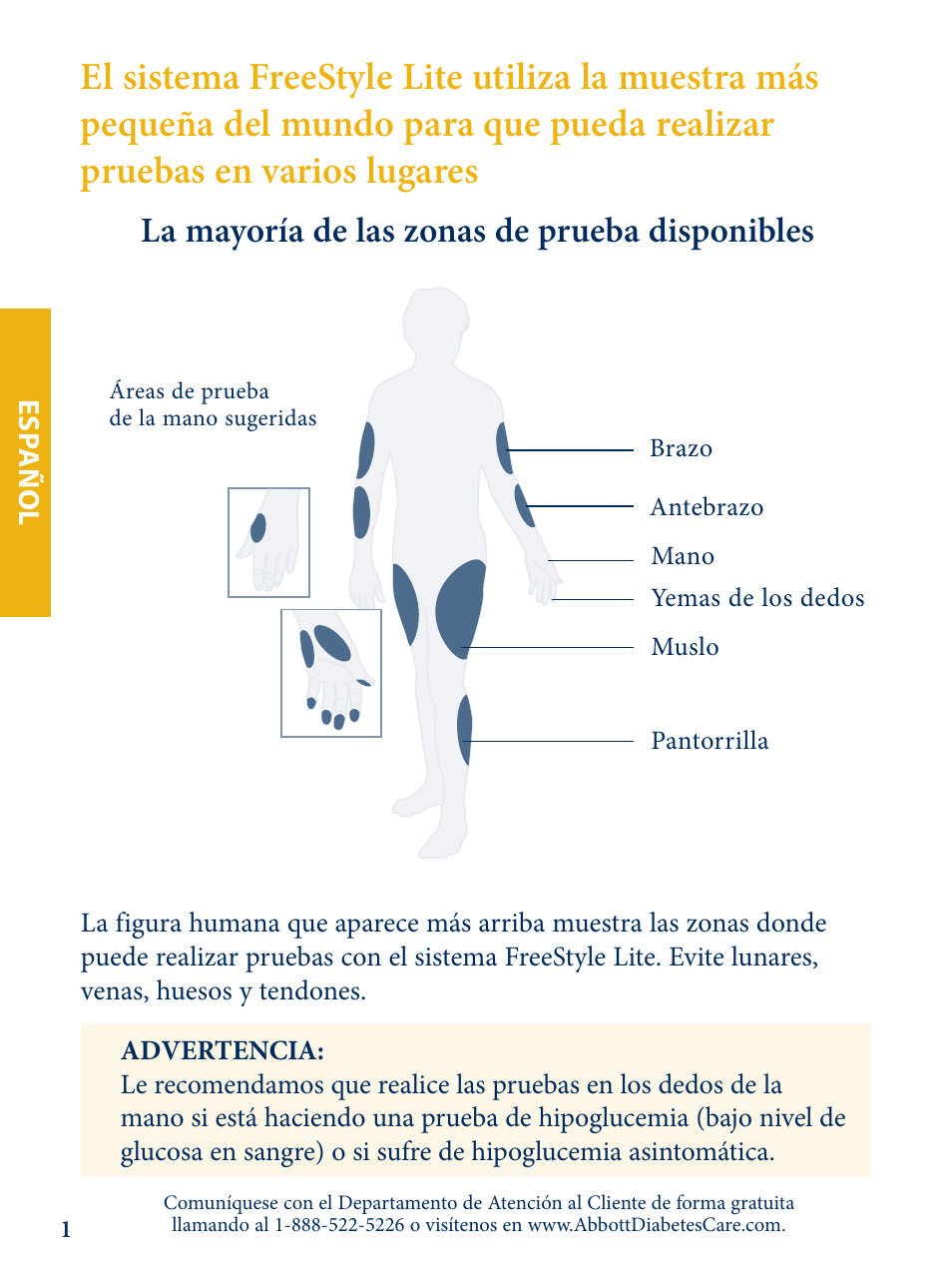 La mayoría de las zonas de prueba disponibles | Abbott Freestyle Lite User Manual | Page 39 / 72