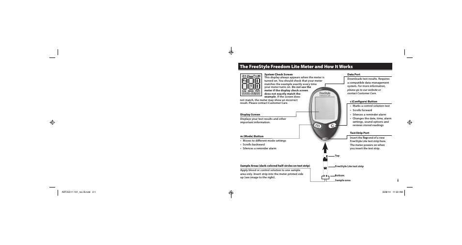 The freestyle freedom lite meter and how it works | Abbott Freestyle Freedom Lite User Manual | Page 2 / 22