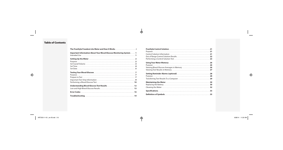 Abbott Freestyle Freedom Lite User Manual | Page 3 / 22
