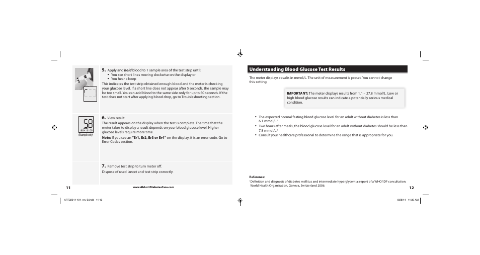 Understanding blood glucose test results | Abbott Freestyle Freedom Lite User Manual | Page 9 / 22