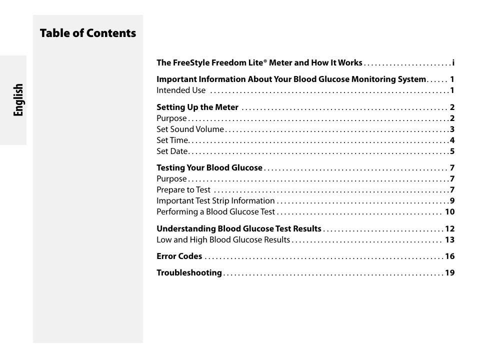 Abbott Freestyle Freedom Lite User Manual | Page 3 / 78