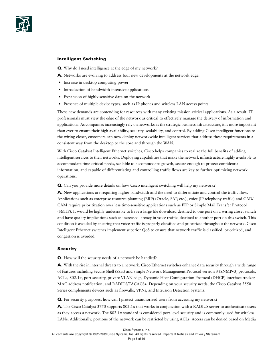 Cisco 3750 Series User Manual | Page 6 / 10