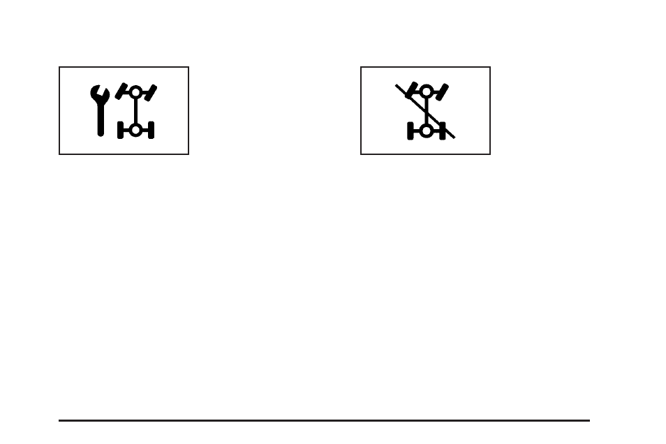 Service all-wheel drive light, All-wheel drive disabled light | Pontiac 2009 Torrent User Manual | Page 163 / 436