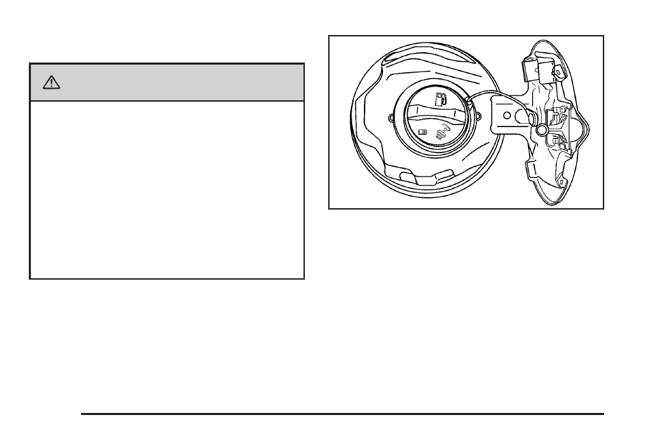 Filling the tank, Filling the tank -8, Caution | Pontiac 2009 Torrent User Manual | Page 292 / 436
