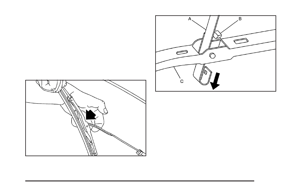Windshield wiper blade replacement, Windshield wiper blade replacement -47 | Pontiac 2009 Torrent User Manual | Page 331 / 436