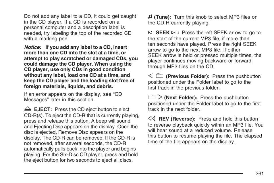 Pontiac 2007 Torrent User Manual | Page 261 / 490