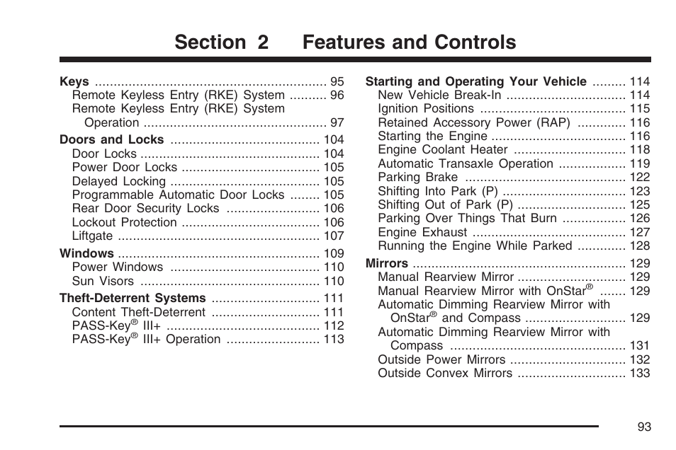 Features and controls | Pontiac 2007 Torrent User Manual | Page 93 / 490