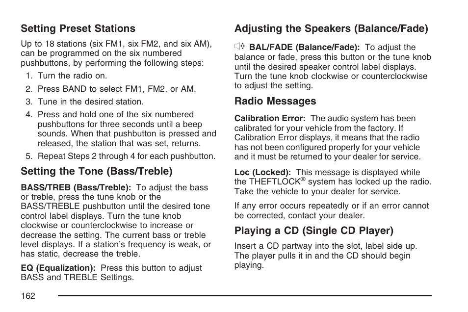 Pontiac 2007 Solstice User Manual | Page 162 / 396