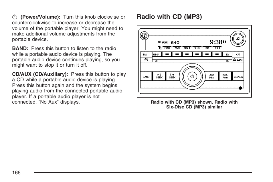 Radio with cd (mp3) | Pontiac 2007 Solstice User Manual | Page 166 / 396