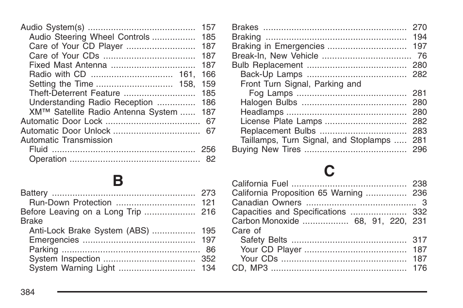 Pontiac 2007 Solstice User Manual | Page 384 / 396