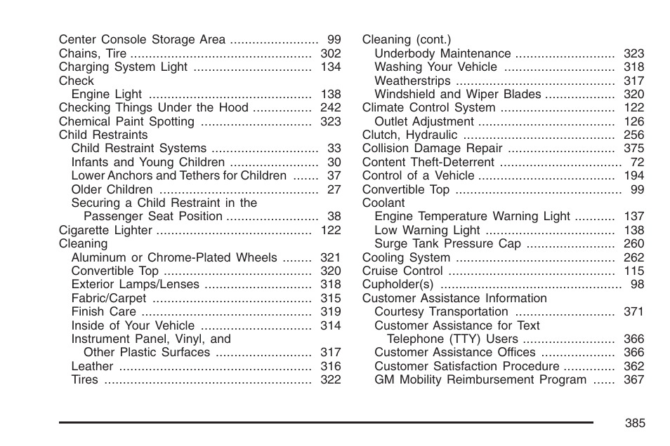 Pontiac 2007 Solstice User Manual | Page 385 / 396