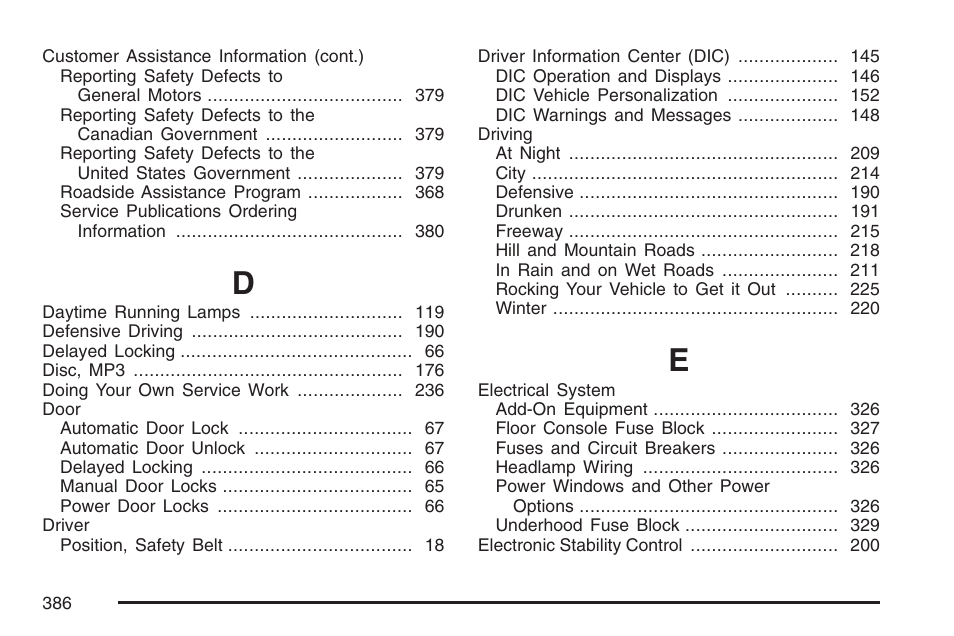 Pontiac 2007 Solstice User Manual | Page 386 / 396