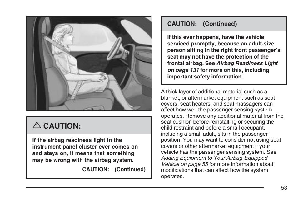 Caution | Pontiac 2007 Solstice User Manual | Page 53 / 396