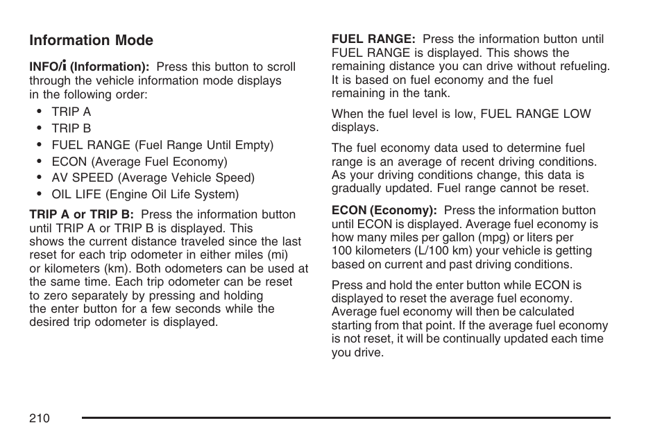 Pontiac 2007 G6 User Manual | Page 210 / 486