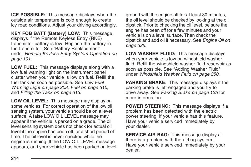 Pontiac 2007 G6 User Manual | Page 214 / 486
