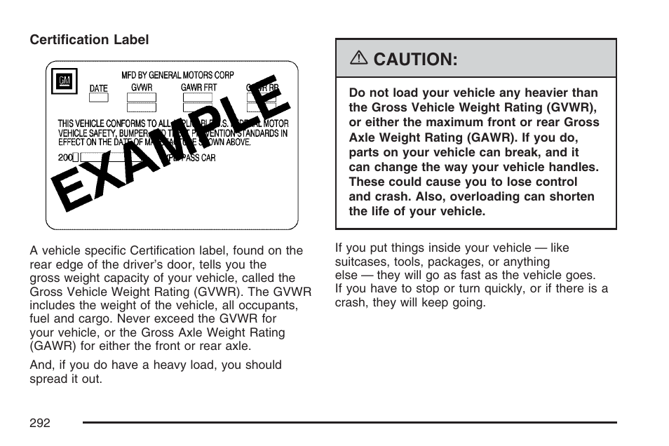 Caution | Pontiac 2007 G6 User Manual | Page 292 / 486