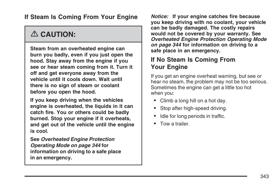 Caution | Pontiac 2007 G6 User Manual | Page 343 / 486
