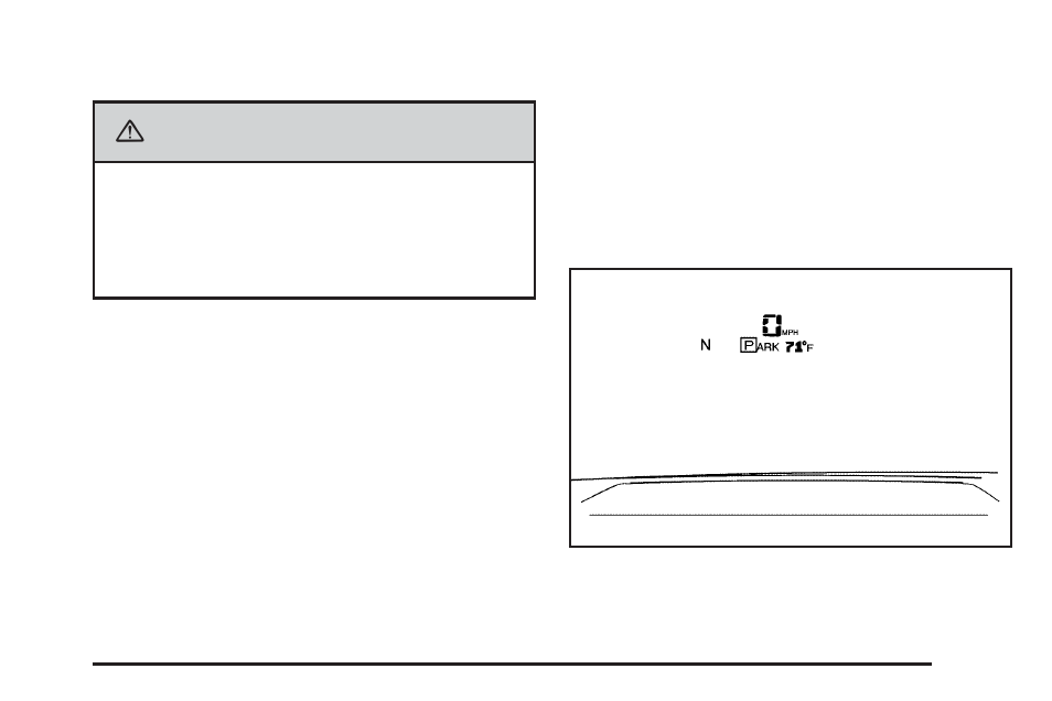 Head-up display (hud), Head-up display (hud) -21, Head-up | Display (hud), Caution | Pontiac 2006 Grand Prix User Manual | Page 139 / 472