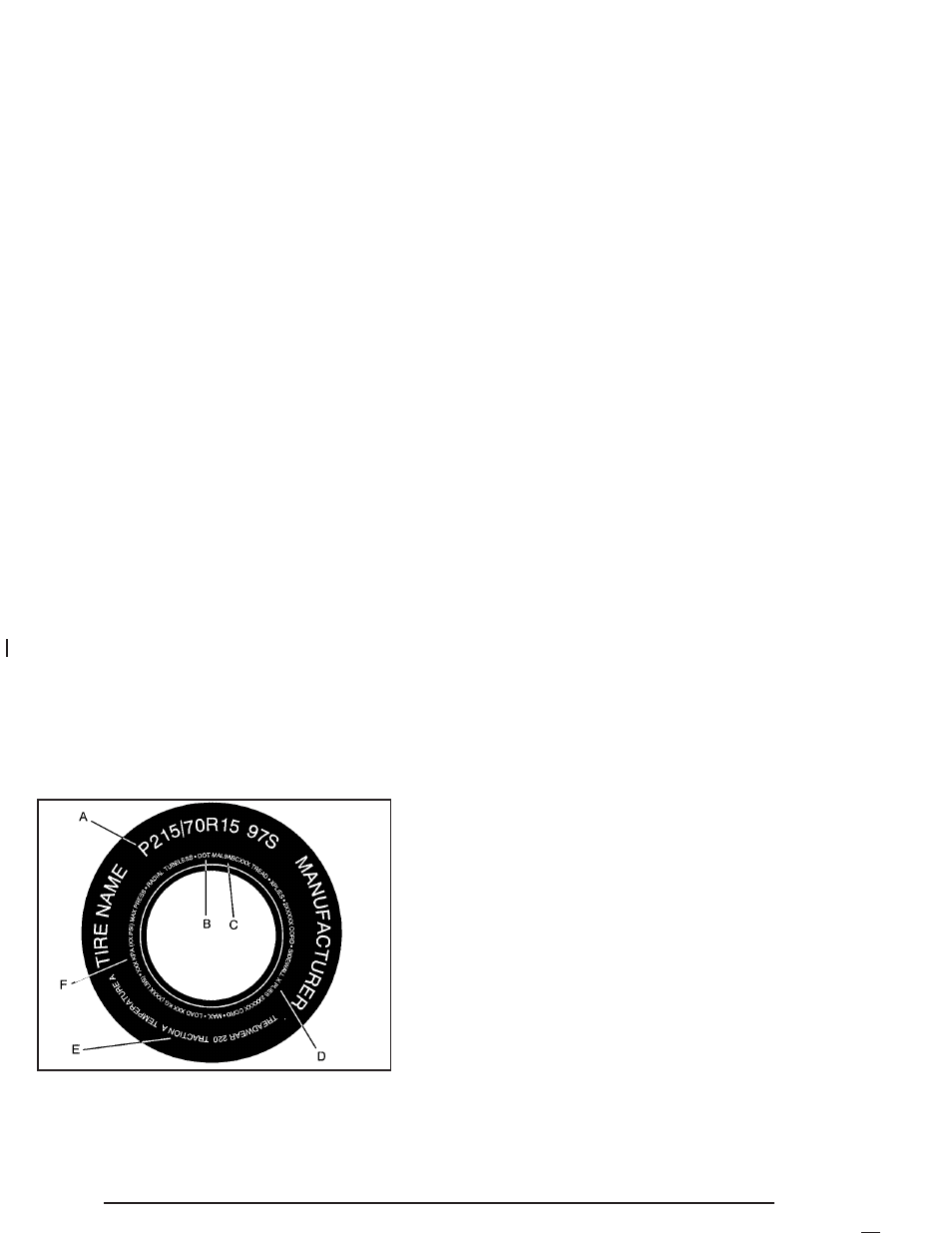 Tire sidewall labelling, Tire sidewall labelling -58 | Pontiac 2005 Vibe User Manual | Page 280 / 374