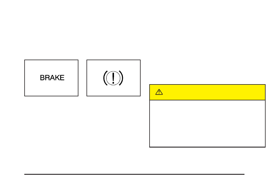 Brake system warning light, Brake system warning light -41, Caution | Pontiac 2005 Bonneville User Manual | Page 153 / 438