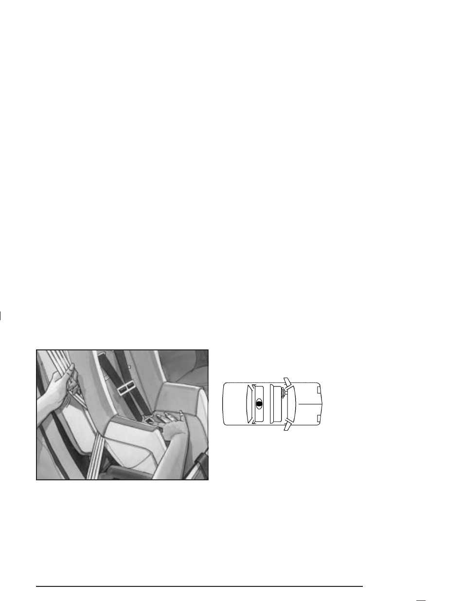 Securing a child restraint in a center rear, Seat position -49 | Pontiac 2004 Grand Am User Manual | Page 55 / 364