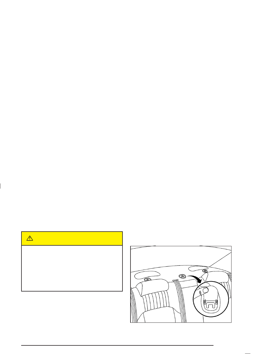 Top strap anchor location, Top strap anchor location -41, Caution | Pontiac 2004 Bonneville User Manual | Page 47 / 446