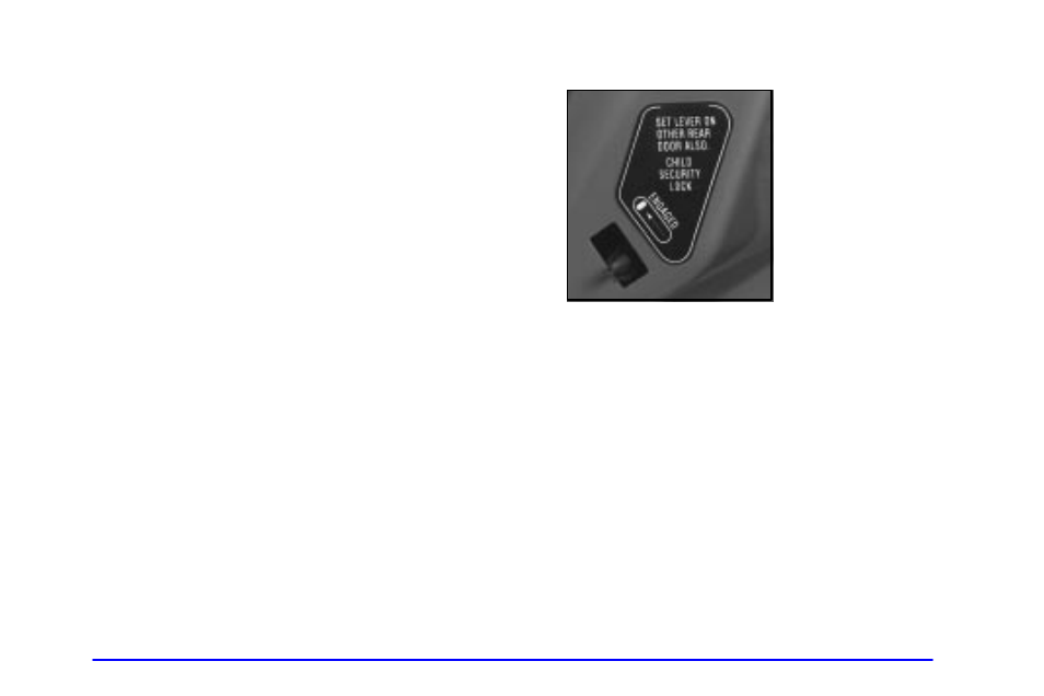 Rear door security lock, Using one of these locks | Pontiac 2002 Bonneville User Manual | Page 74 / 427
