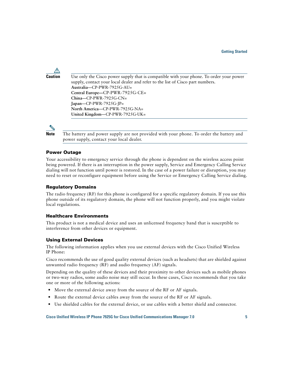 Cisco Cisco Unified Wireless IP Phone 7925G User Manual | Page 13 / 126