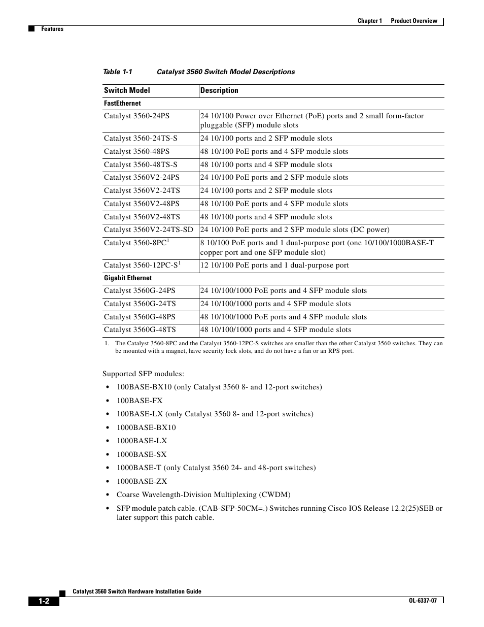Cisco 3560 User Manual | Page 12 / 120