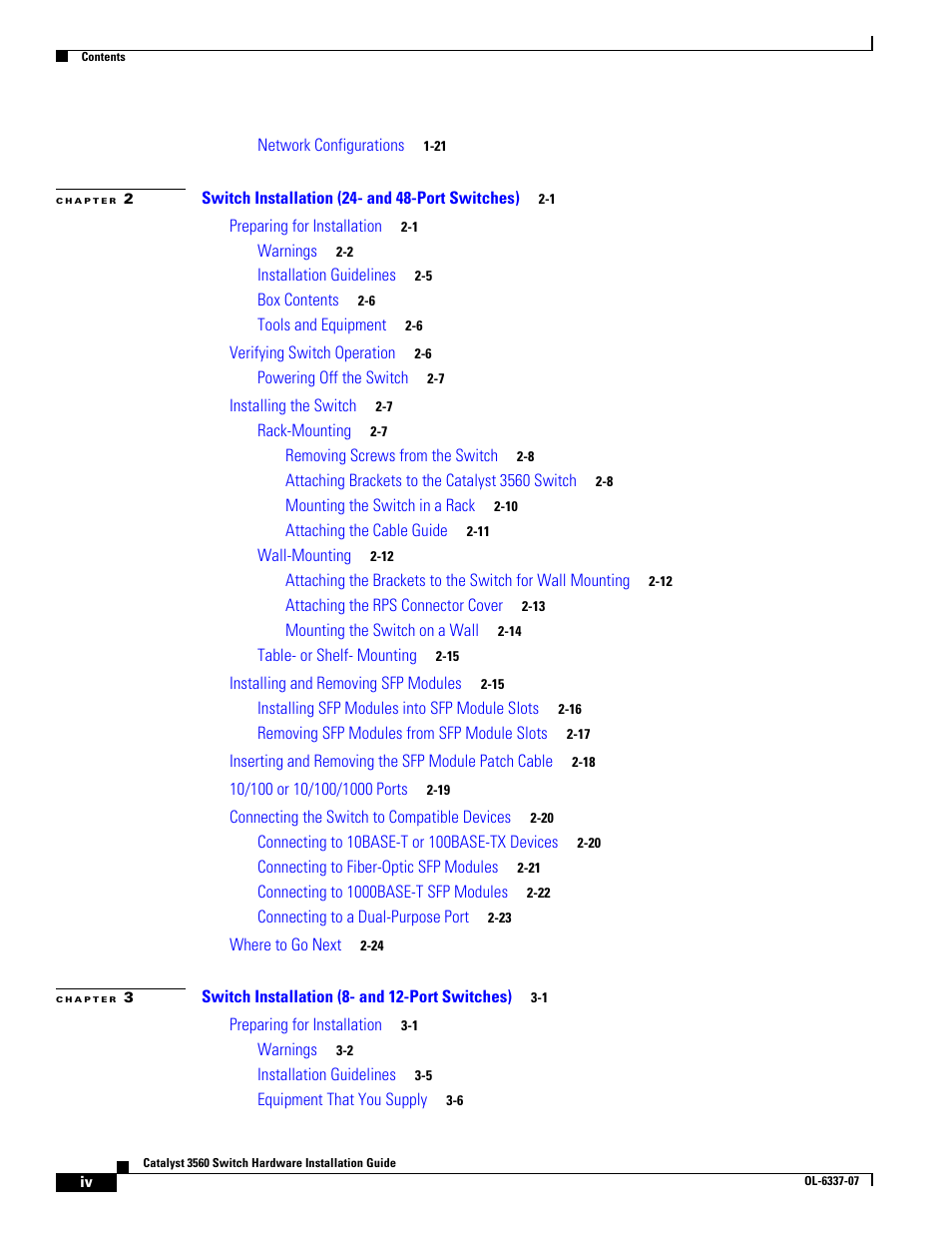 Cisco 3560 User Manual | Page 4 / 120