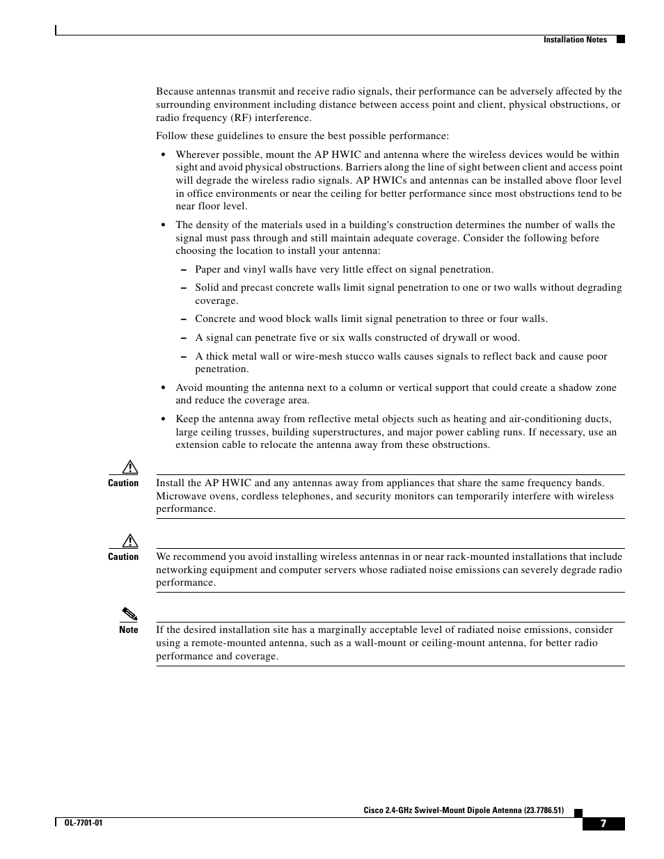 Cisco Cisco 2.4-GHz Swivel-Mount Dipole Antenna 23.7786.51 User Manual | Page 7 / 14
