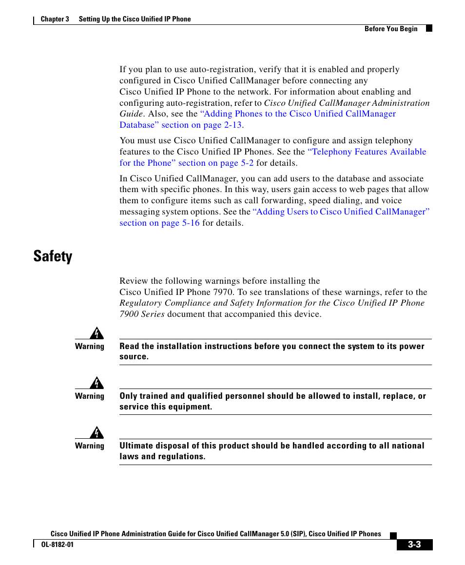 Safety | Cisco 7971G User Manual | Page 3 / 18