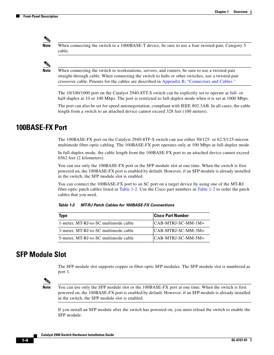 100base-fx port, Sfp module slot | Cisco 2940 User Manual | Page 22 / 82