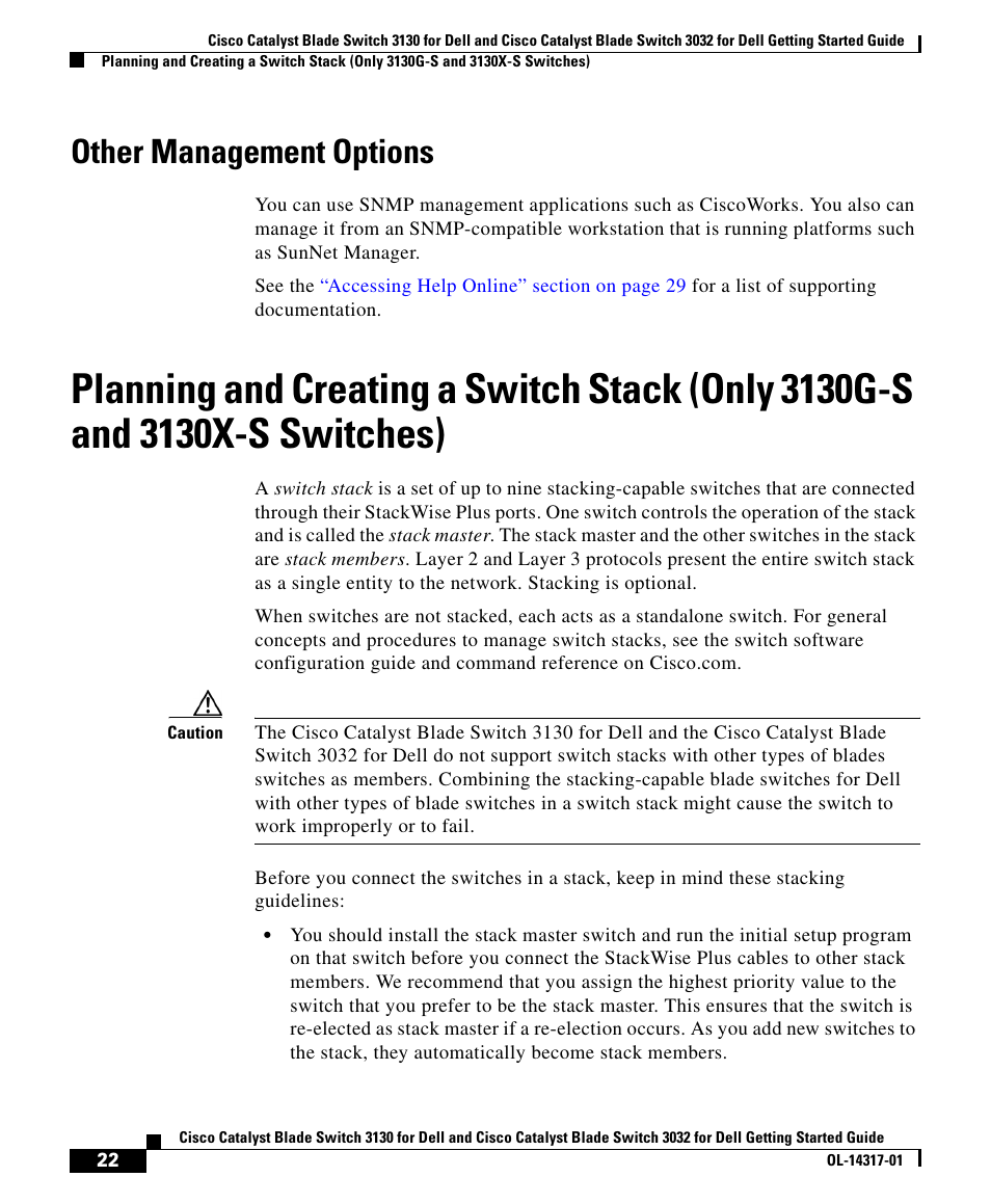 Other management options, Planning and | Cisco 3032 User Manual | Page 22 / 34