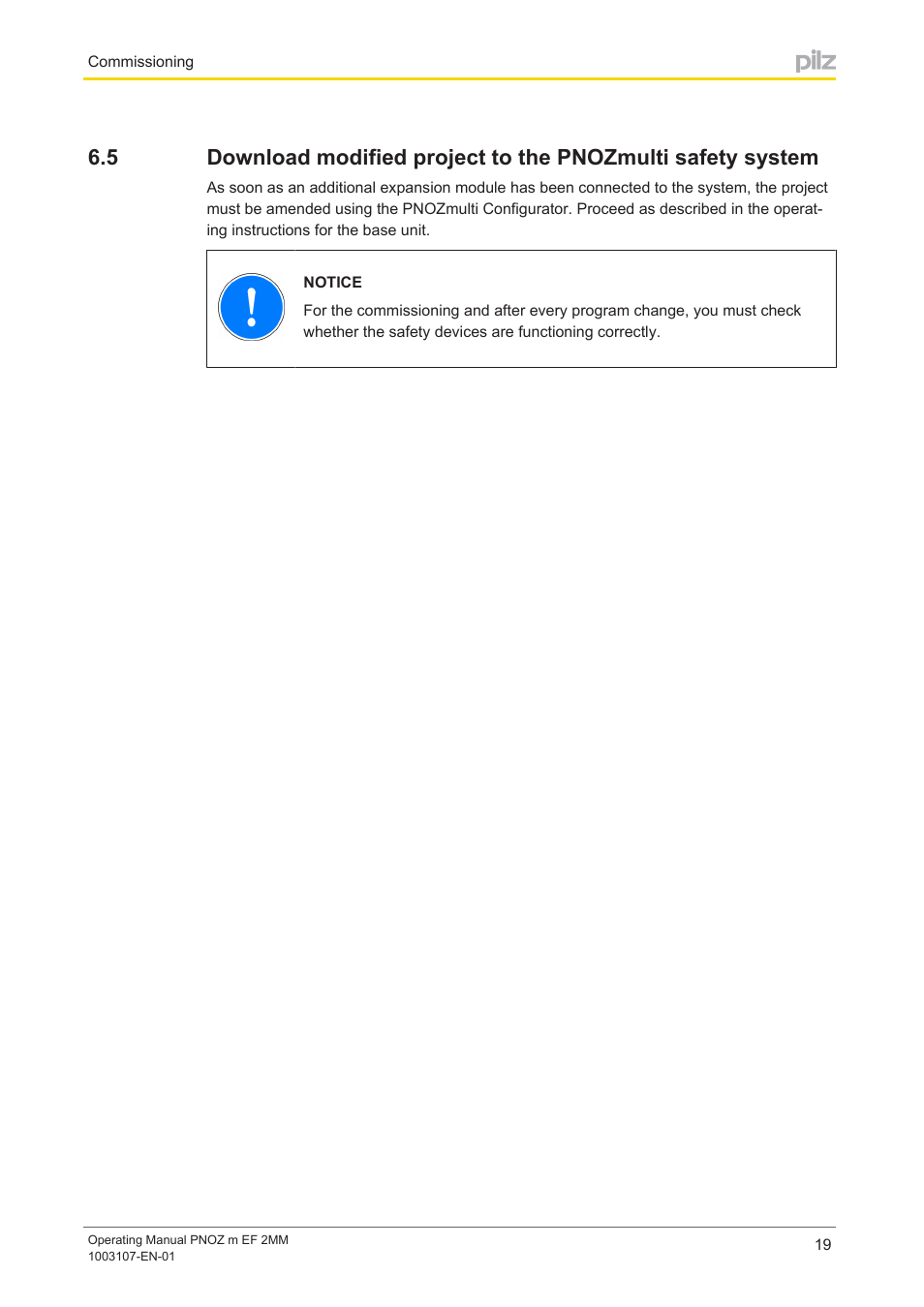 Pilz PNOZ m EF 2MM User Manual | Page 19 / 26