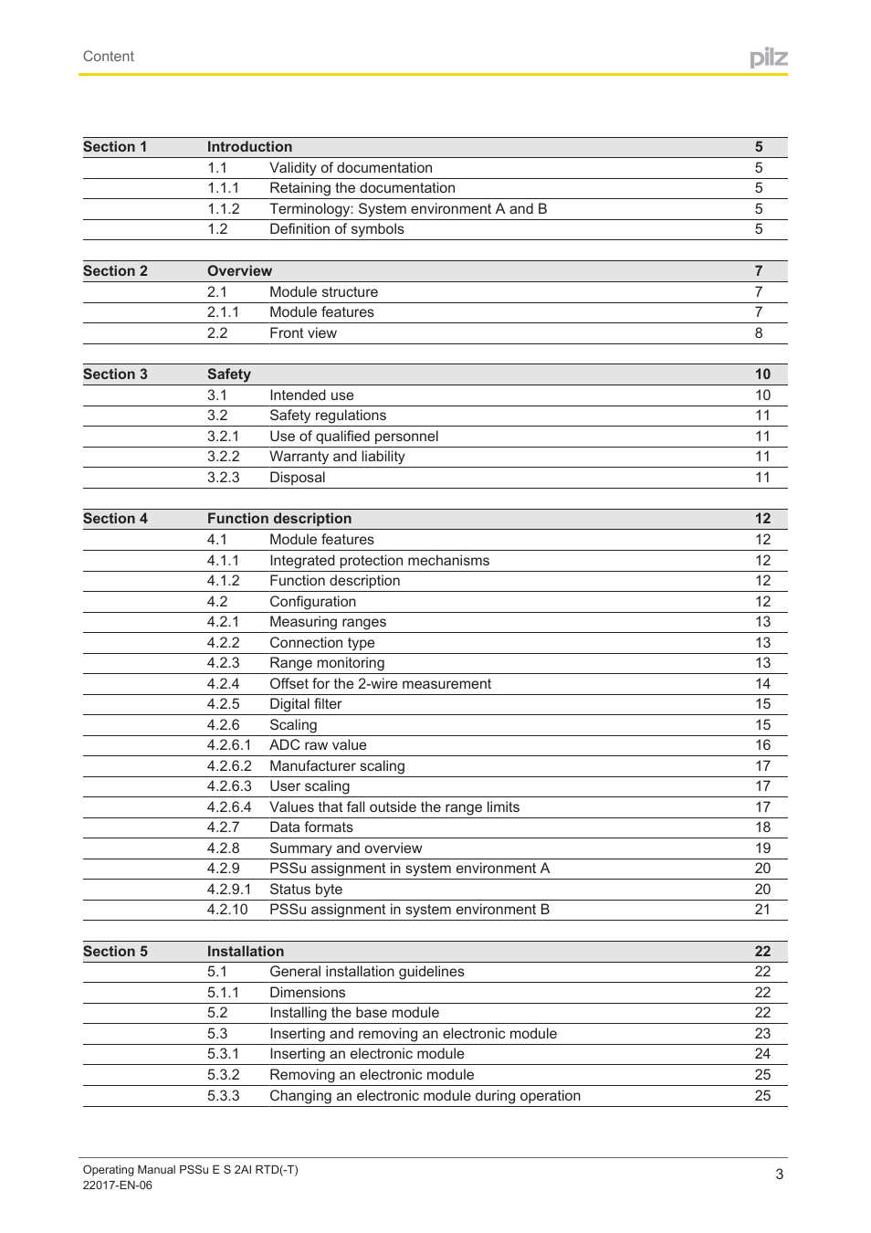 Pilz PSSu E S 2AI RTD User Manual | Page 3 / 39