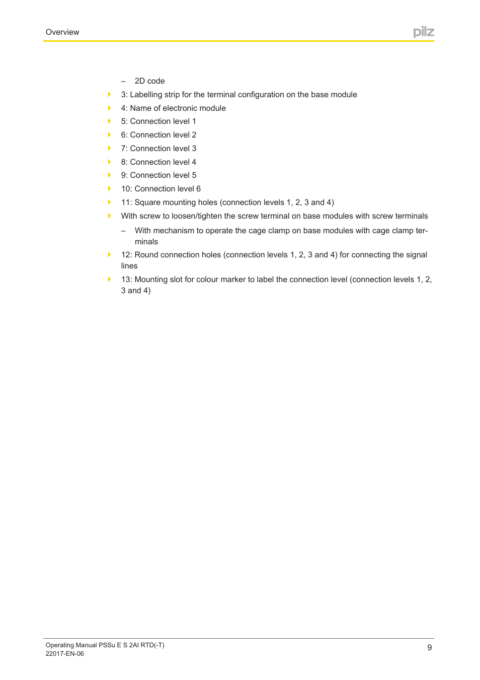 Pilz PSSu E S 2AI RTD User Manual | Page 9 / 39