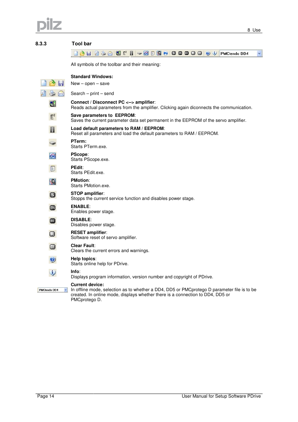 Pilz PMCprimo Drive2.01/21/5/230-480V User Manual | Page 14 / 56