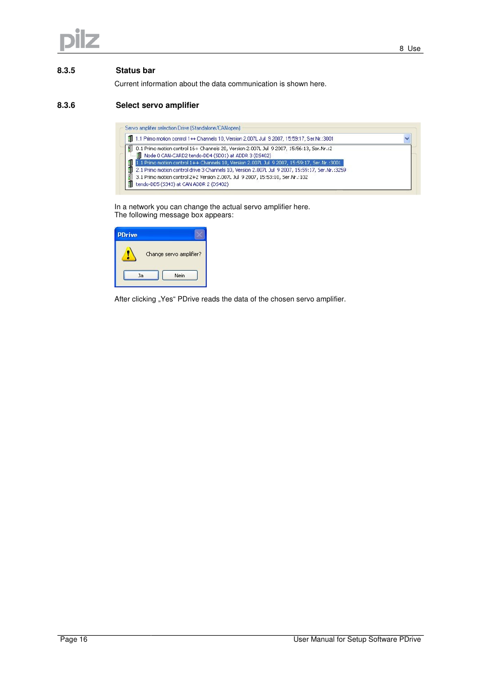 Pilz PMCprimo Drive2.01/21/5/230-480V User Manual | Page 16 / 56