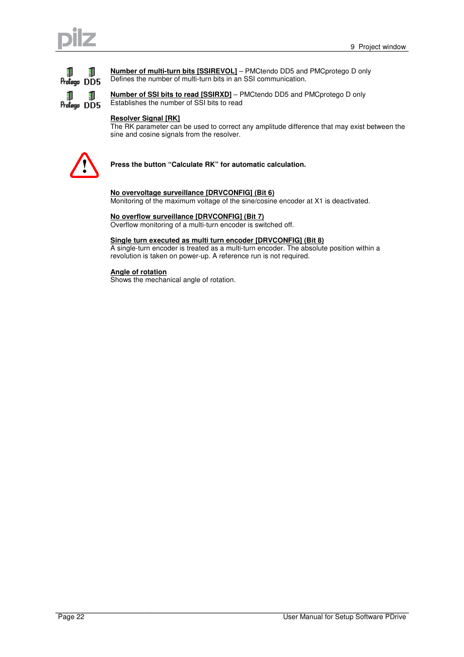 Pilz PMCprimo Drive2.01/21/5/230-480V User Manual | Page 22 / 56