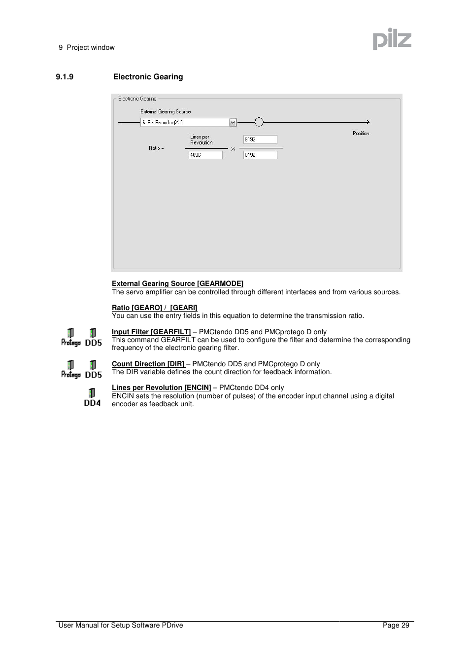 Pilz PMCprimo Drive2.01/21/5/230-480V User Manual | Page 29 / 56