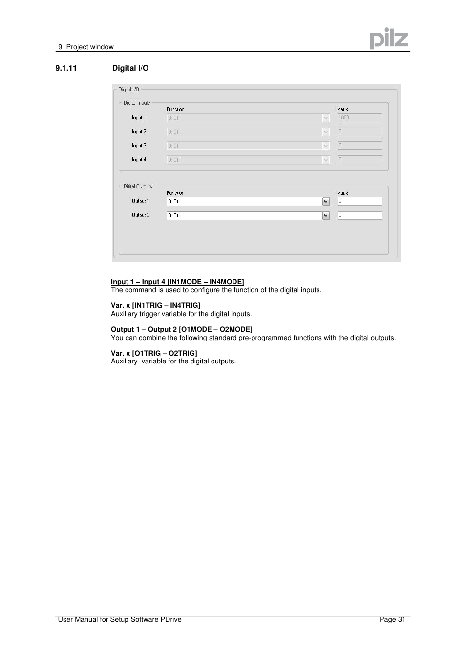 Pilz PMCprimo Drive2.01/21/5/230-480V User Manual | Page 31 / 56