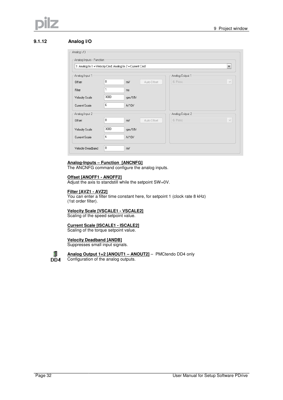 Pilz PMCprimo Drive2.01/21/5/230-480V User Manual | Page 32 / 56